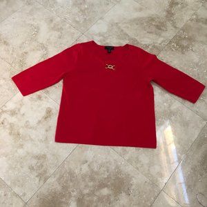 Never Worn Cable & Gauge Embellished Top w/Beautiful Gold Clasp PRICED TO SELL